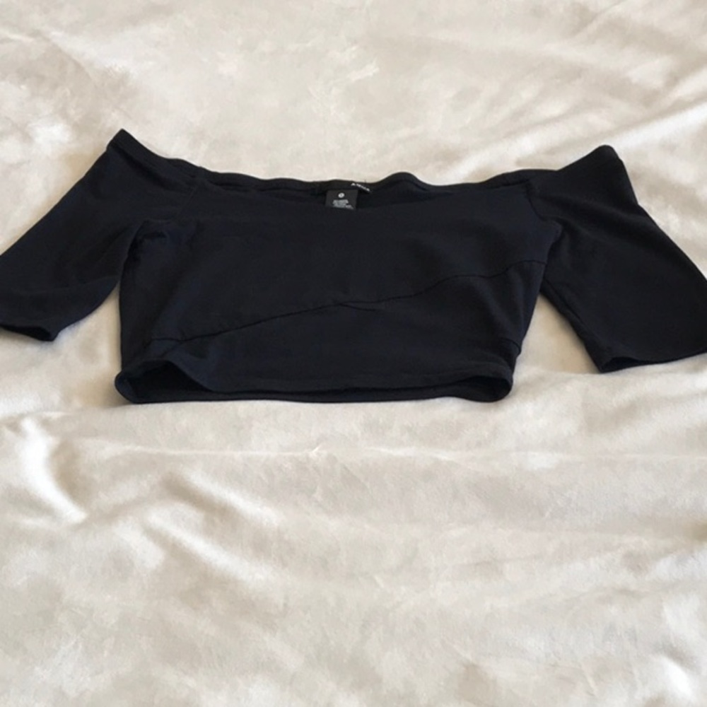 AQUA black Crop Top